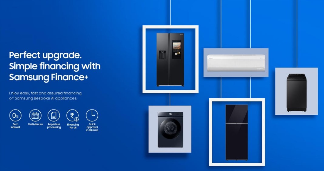 Samsung Finance+ option available for Bespoke AI Appliances.