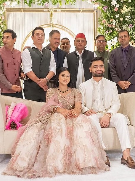 Saree Ring Ceremony Engagement Couple Matching Dress Indian MP Priya Saroj  Reflects On Three-year Wait