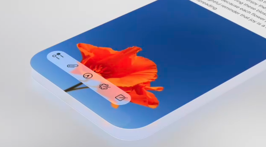 Liquid Glass UI on iPhone.