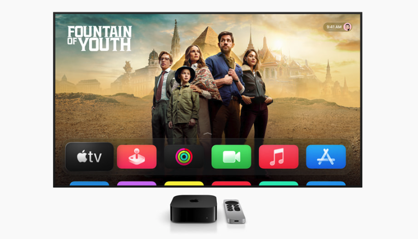 Apple tvOS 26 UI.