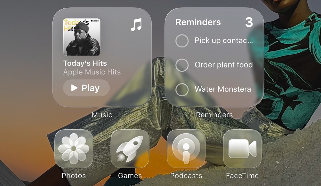 Liquid Glass UI on iPhone.