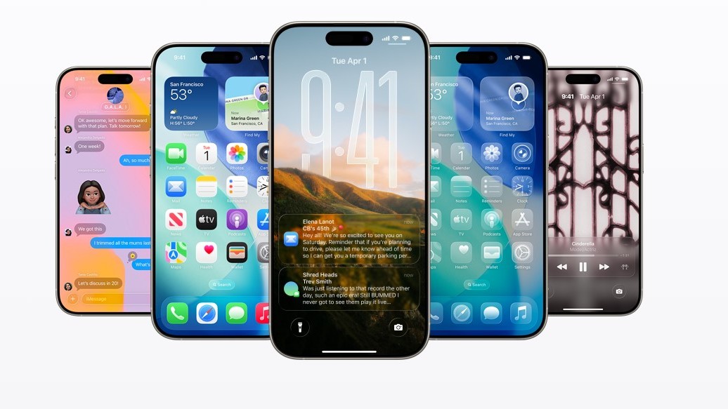 The new iOS 26 UI for iPhone.