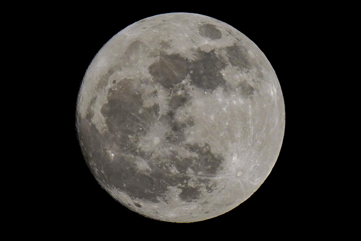 Full moon, seen on the occasion of 'Jyeshtha Purnima', in Ajmer, Tuesday, June 10, 2025.