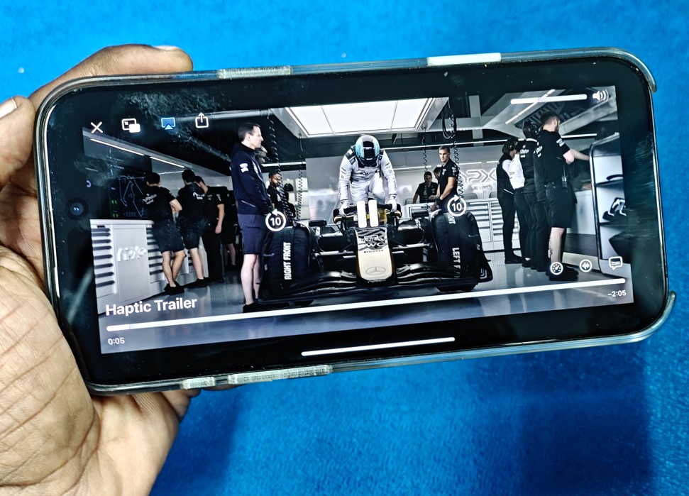 Screengrab of F1 the Movie trailer.
