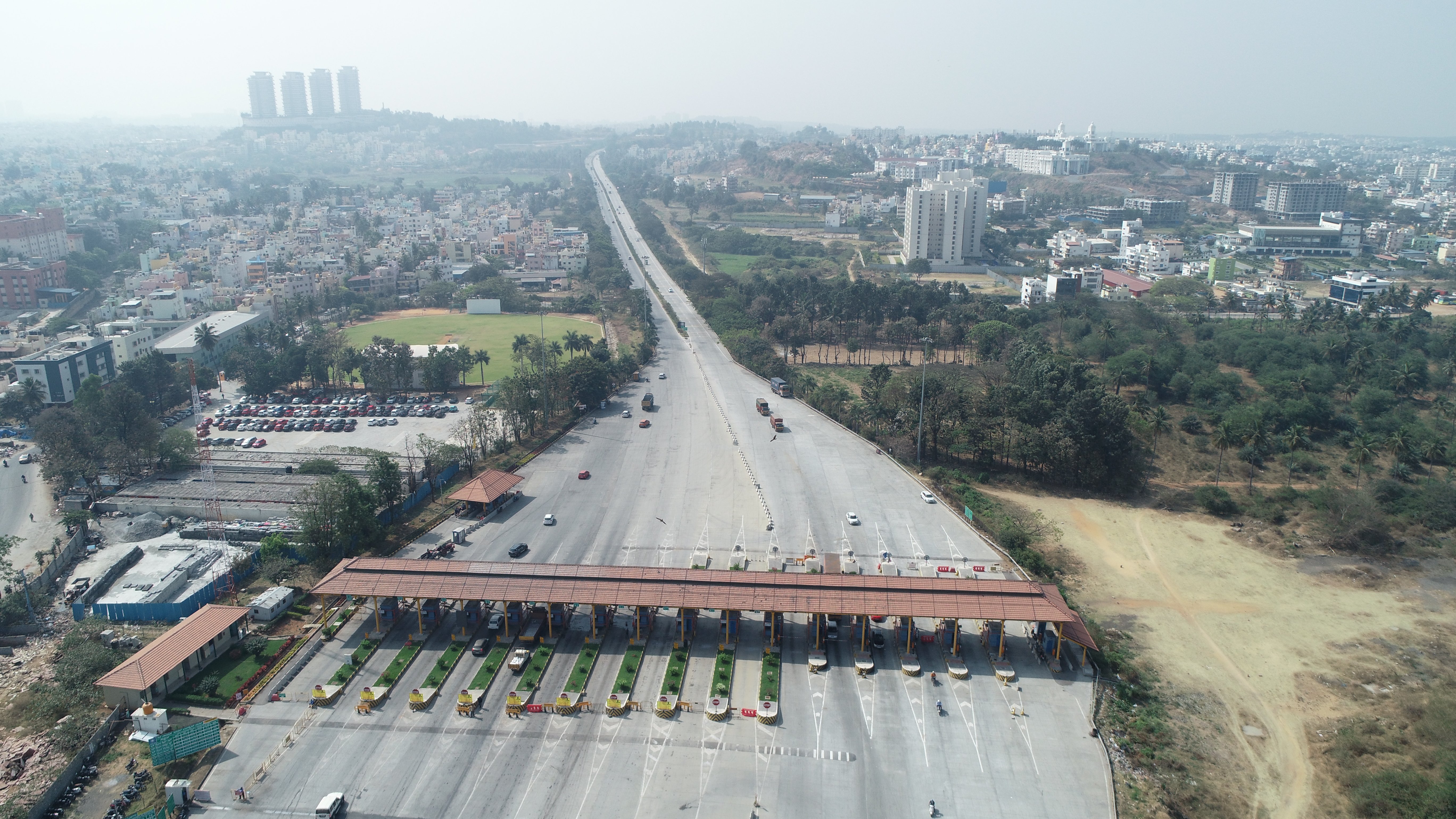 Toll plazas leading to the NICE Road