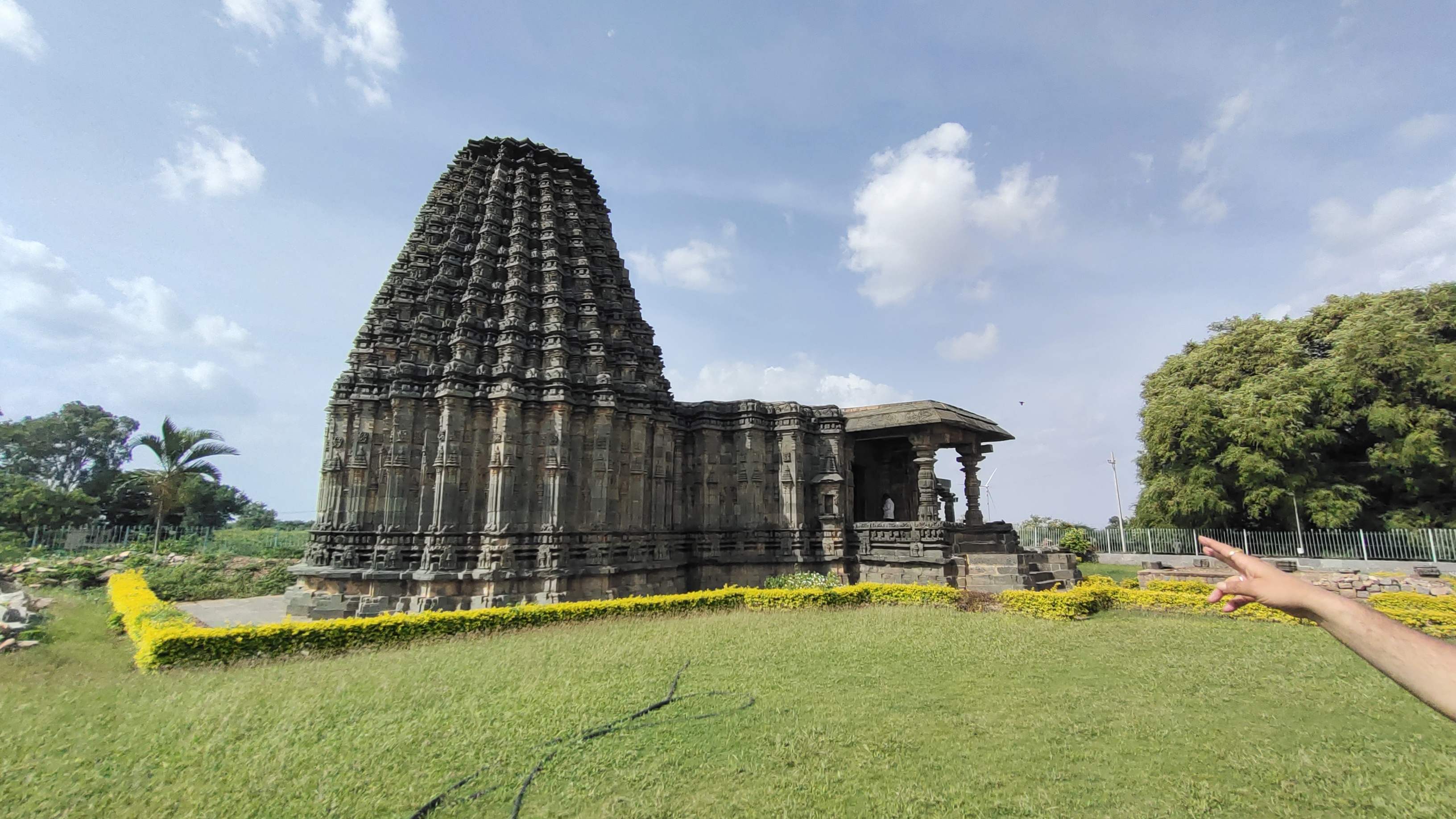 The Doddabasappa temple with a 24-point star-shaped vimana in Dambala village Gadag district. 