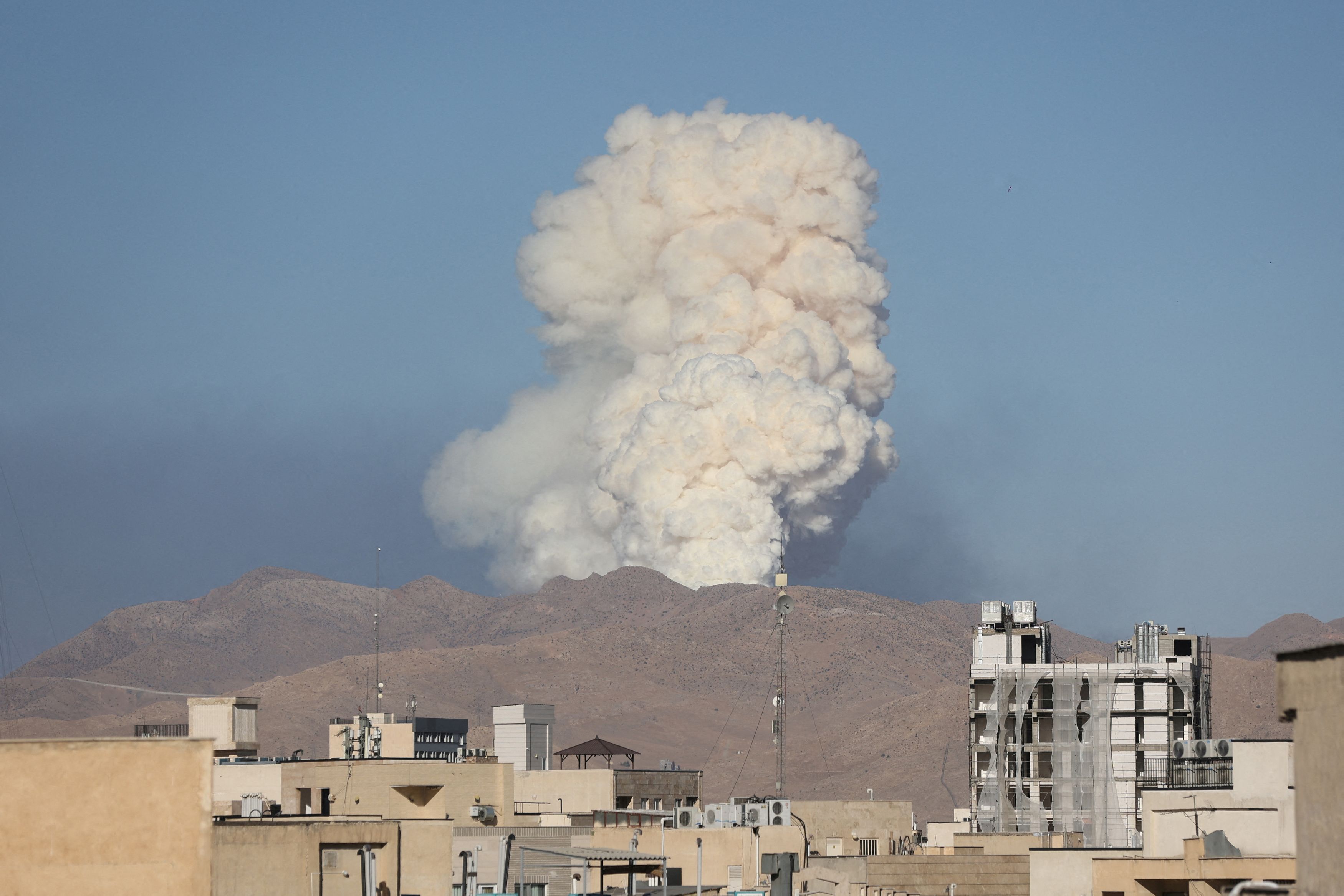 Smoke rises following an Israeli attack in Tehran, Iran, June 18, 2025. 