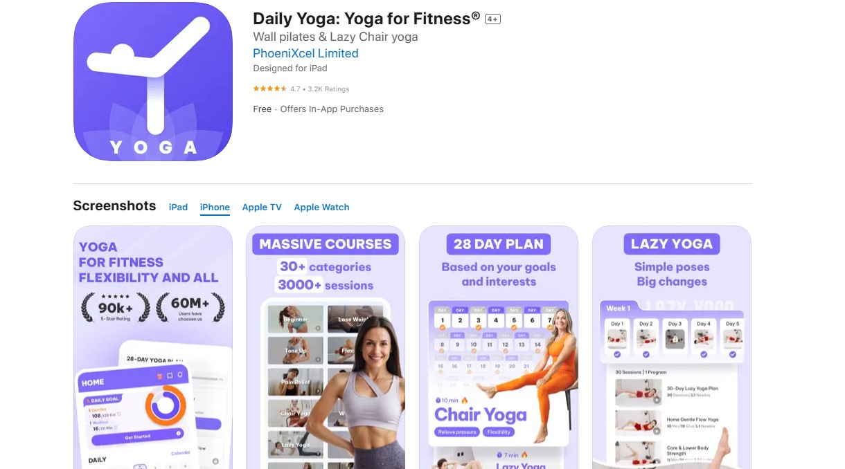 Daily Yoga app.