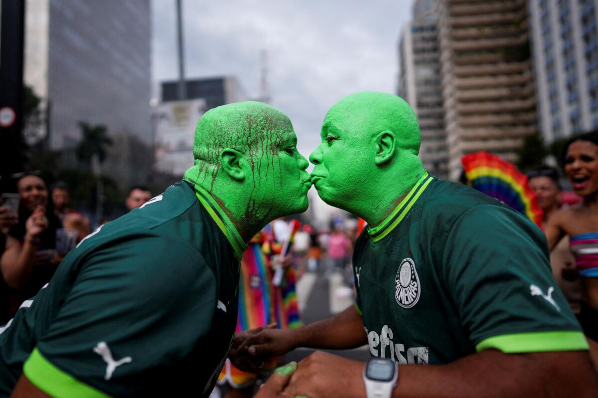 LGBTQ+ rights annual Pride parade, in Sao Paulo