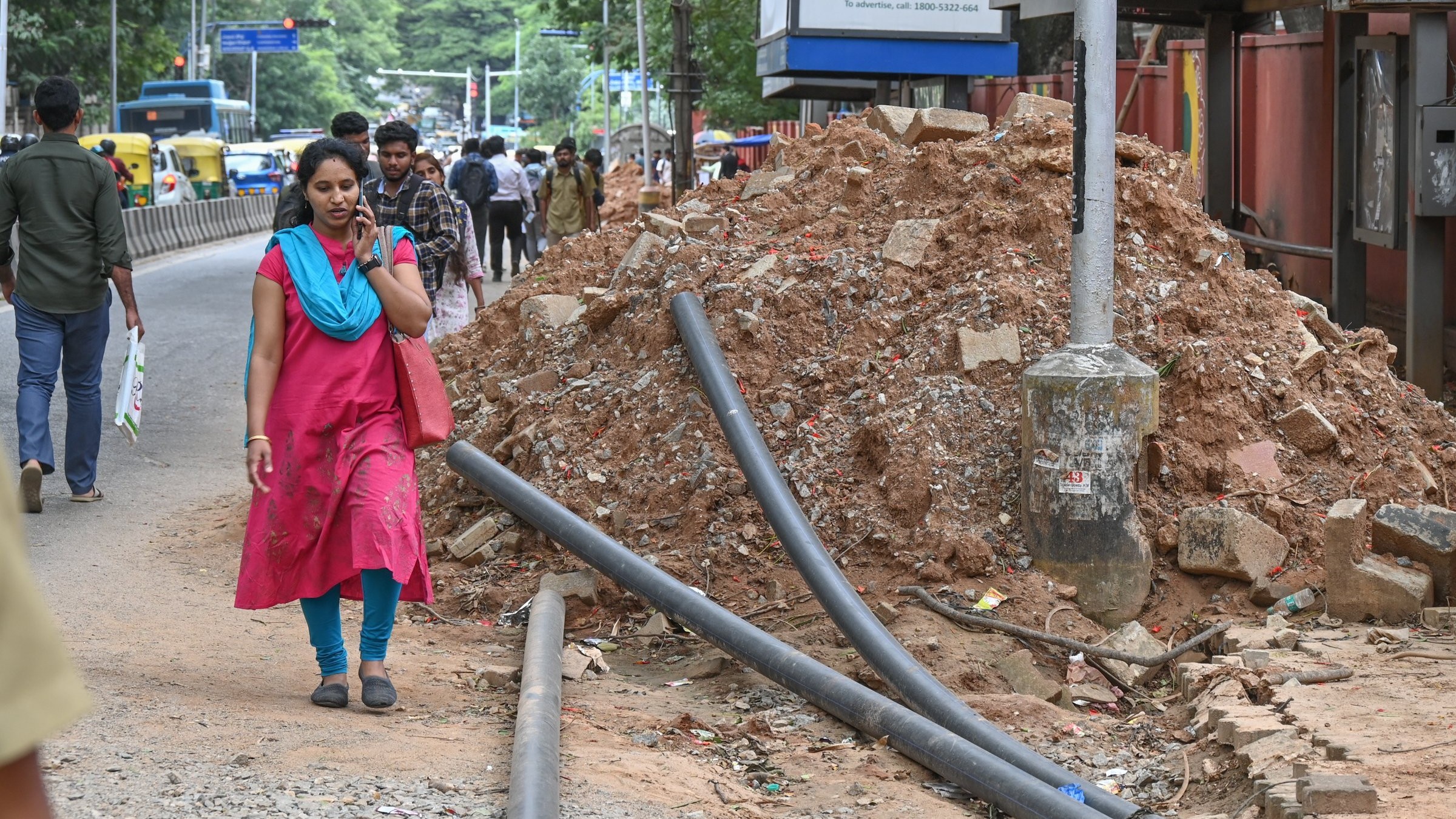 Bengaluru's Post Office Road turns hazardous amid endless roadwork  