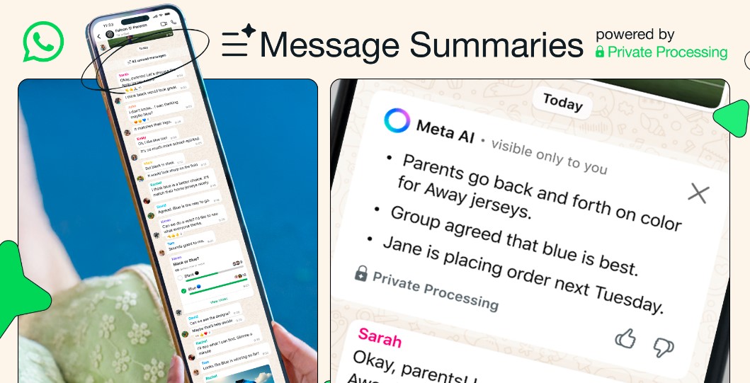 WhatsApp brings Message Summaries.