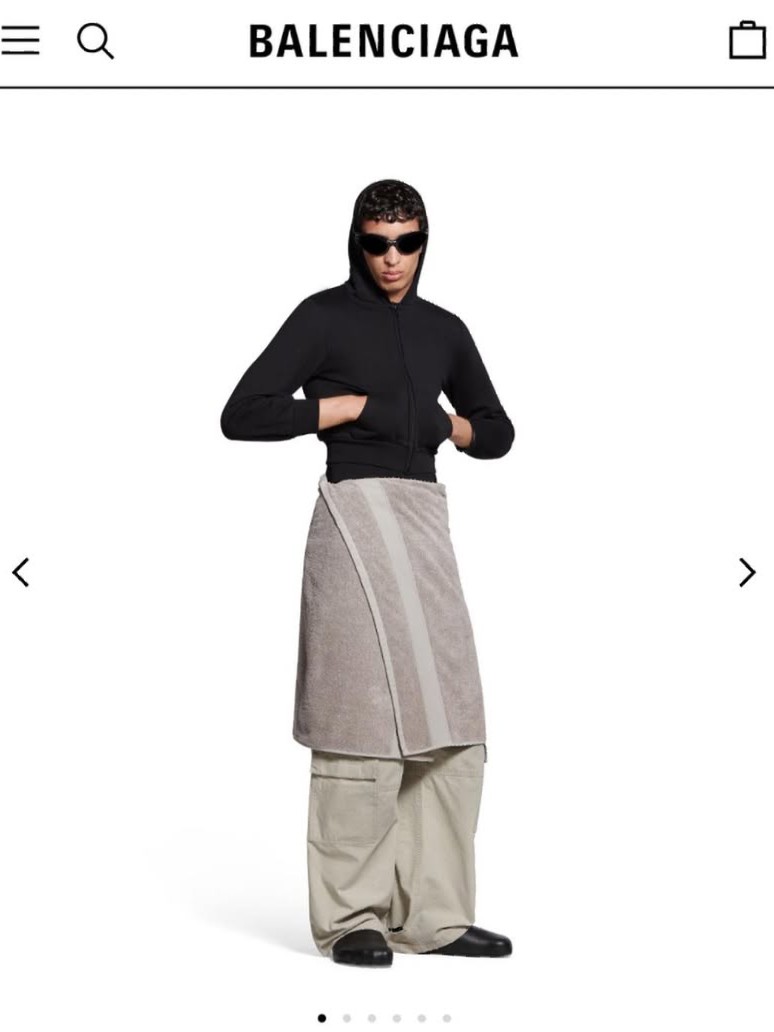 In 2023, Balenciaga introduced a 'towel' skirt for Rs 76,990, drawing widespread mockery and memes online.