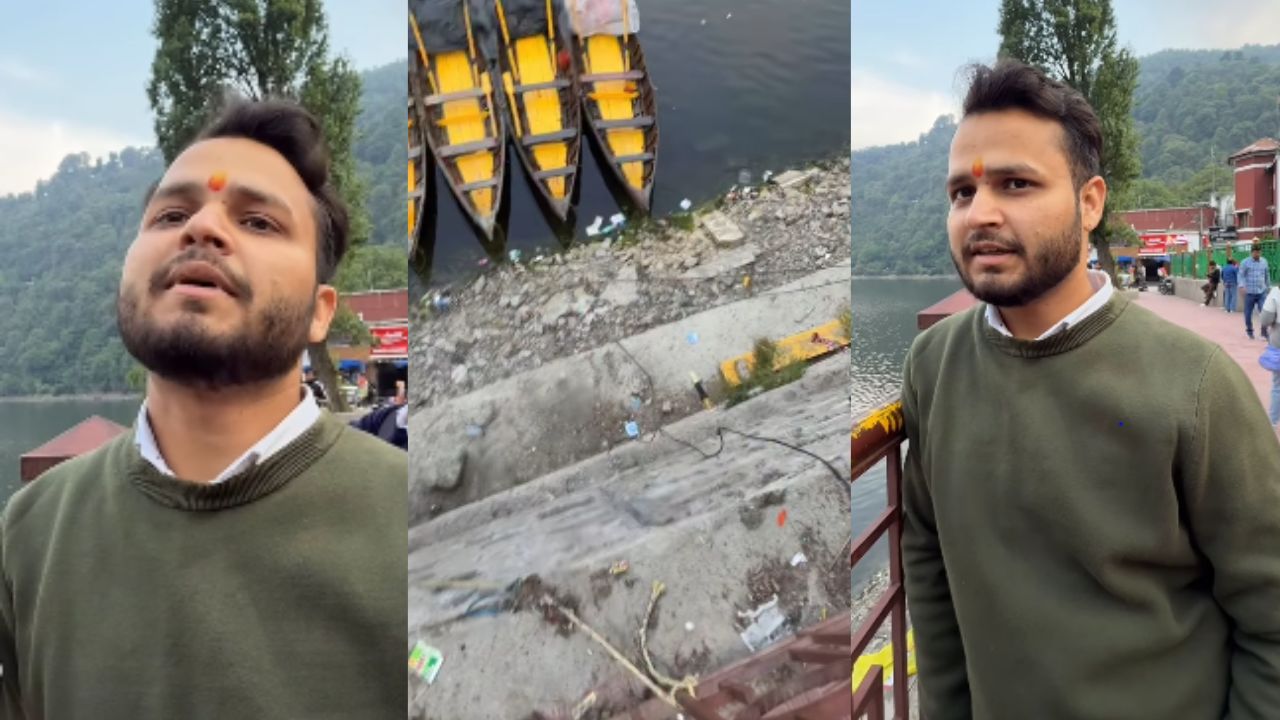 Tourist tries to shoo away local who records him kicking trash in Nainital lake; video goes viral 