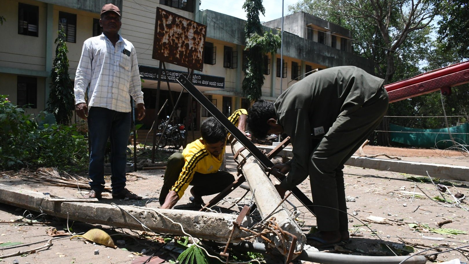 Rains, gusty winds uproot power supply infrastructure in Karnataka