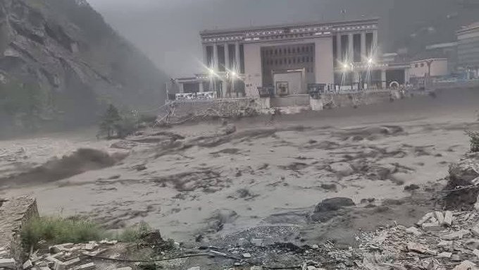 Floods wash away Nepal-China border bridge