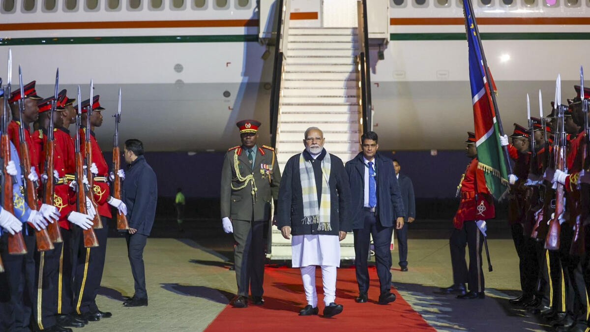 PM Modi arrives in Namibia to enhance bilateral ties