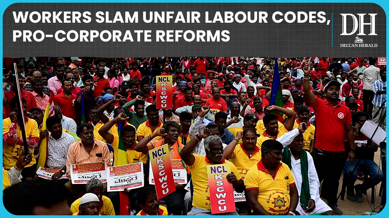 Bharat Bandh | Trade Unions, workers in Bengaluru unite to protest against new labour codes