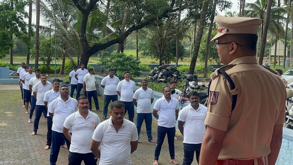 Udupi cops huff and puff to shed extra kilos