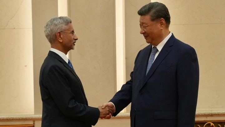 EAM Jaishankar meets Chinese President Xi Jinping along with other SCO foreign ministers
