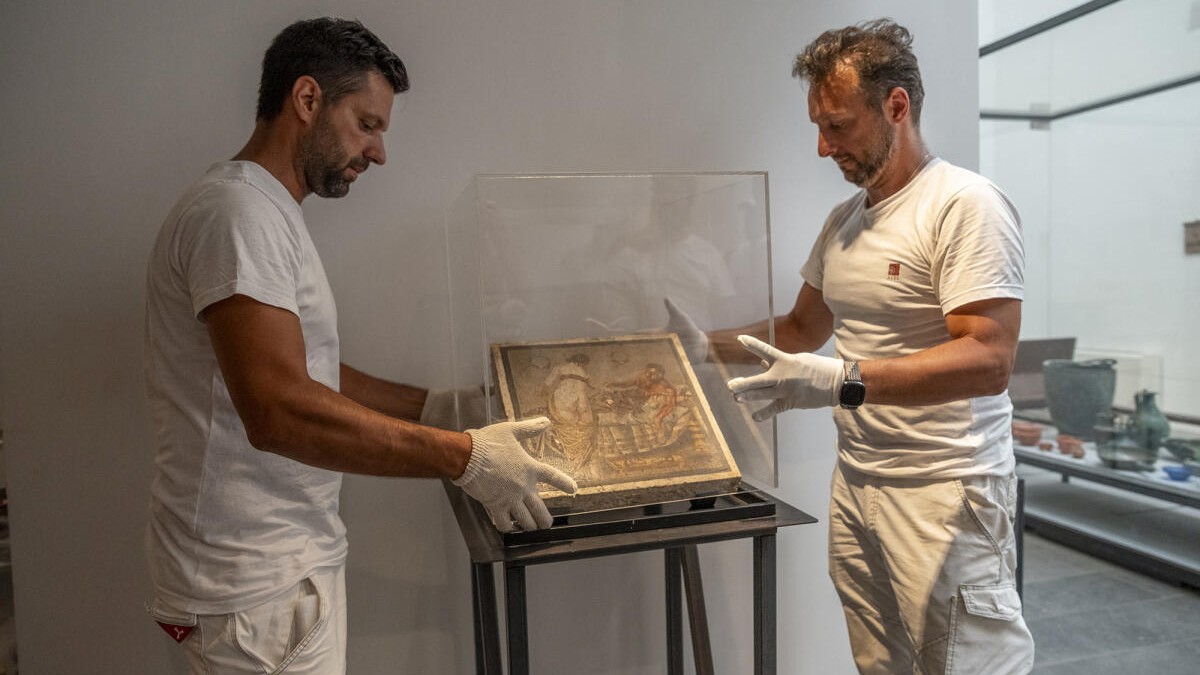 Pompeii welcomes home erotic mosaic looted by Nazi officer