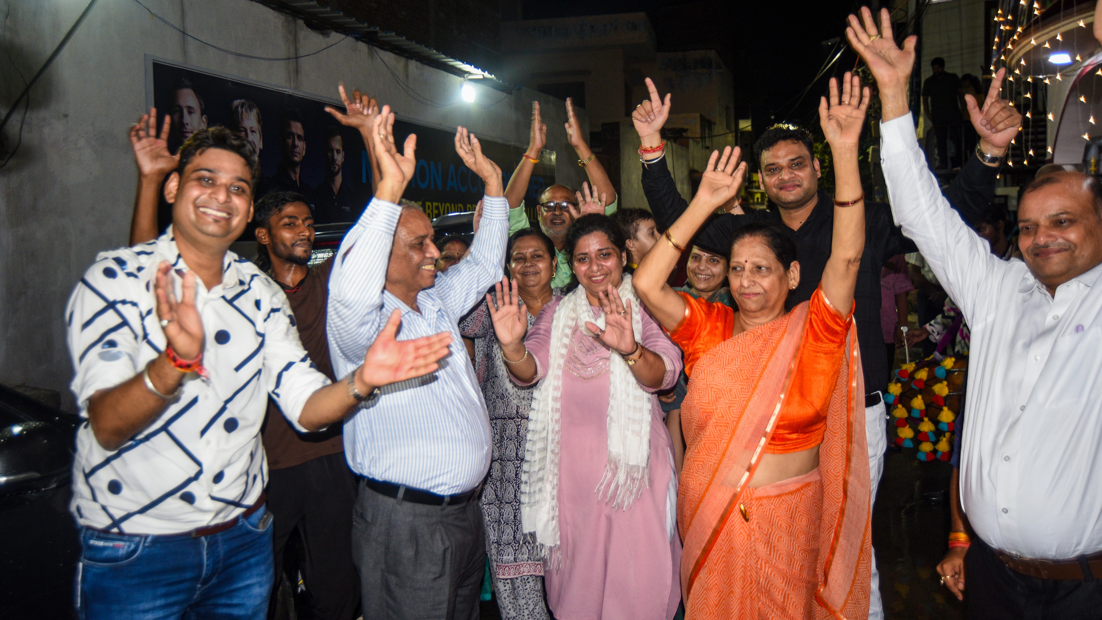 In the evening, family members danced to dhol beats, marking his successful homecoming from space.