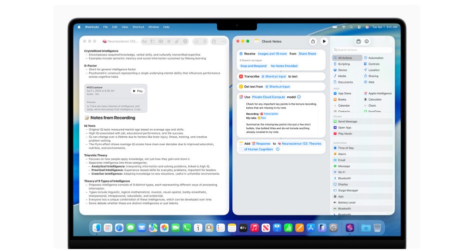 Shorcuts app can be used to match voice notes with written notes.