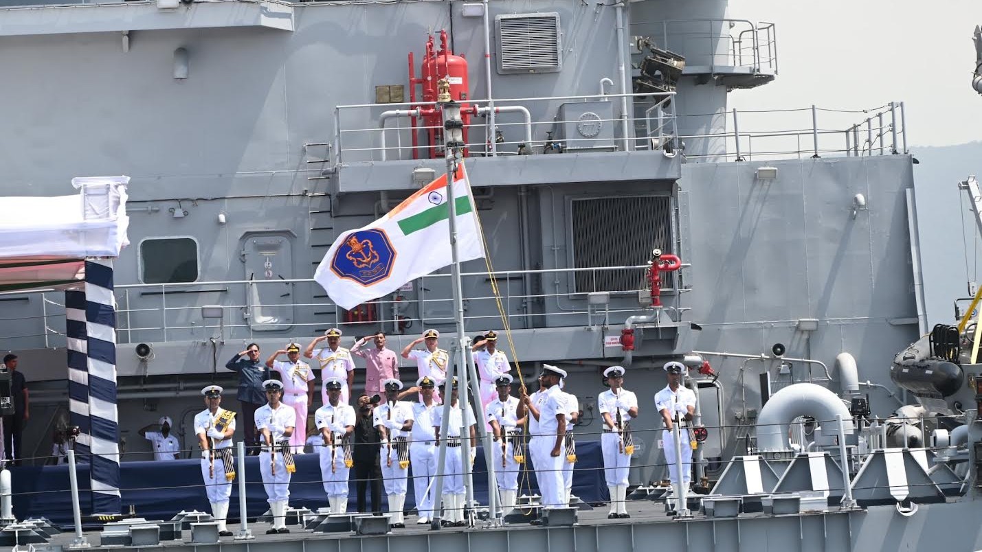 Indian Navy commissions first indigenous diving support vessel 'INS Nistar'