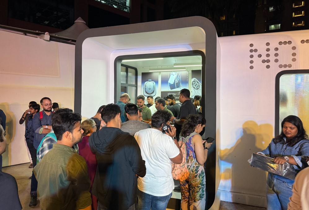 People lining up to buy Nothing Phone (3) in Bengaluru.