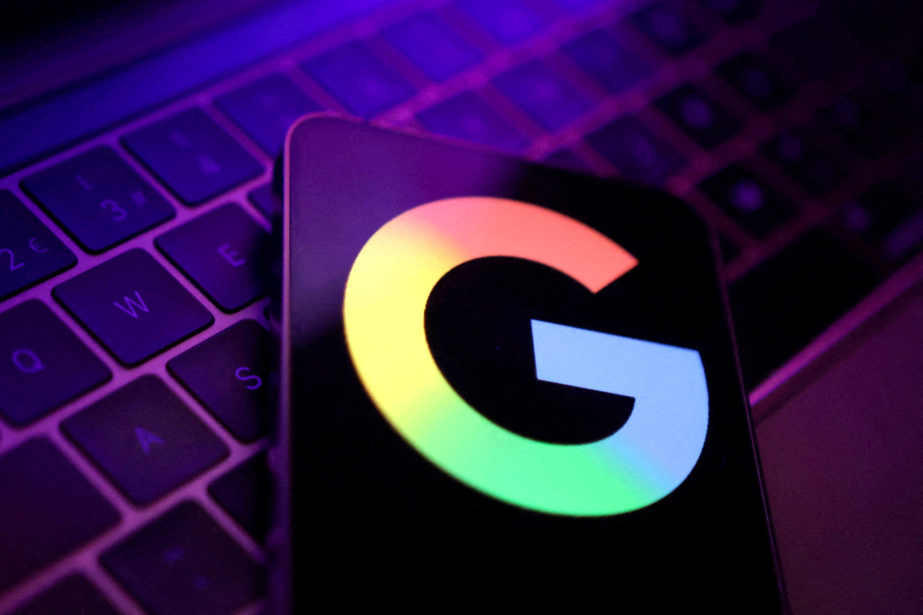  FILE PHOTO: The new Google logo is seen in this illustration/