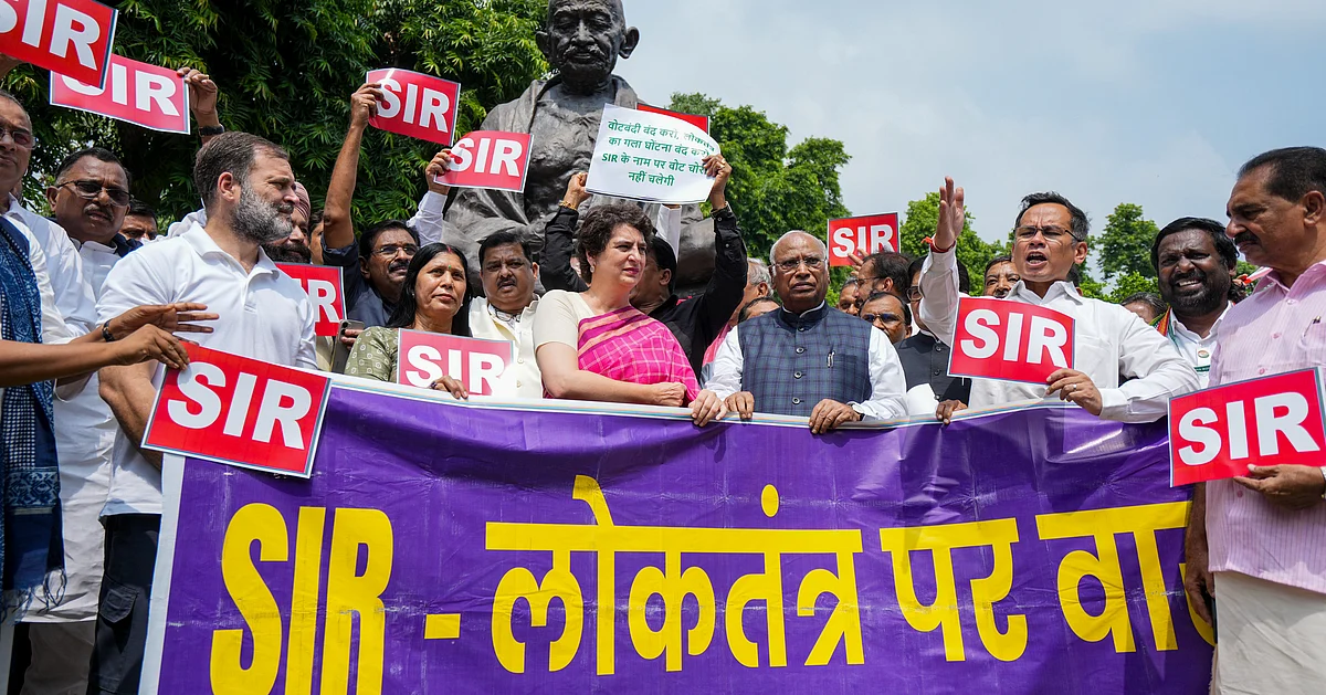 Opposition Tears 'SIR' Posters in Parliament Protest Over Voter Roll Revision