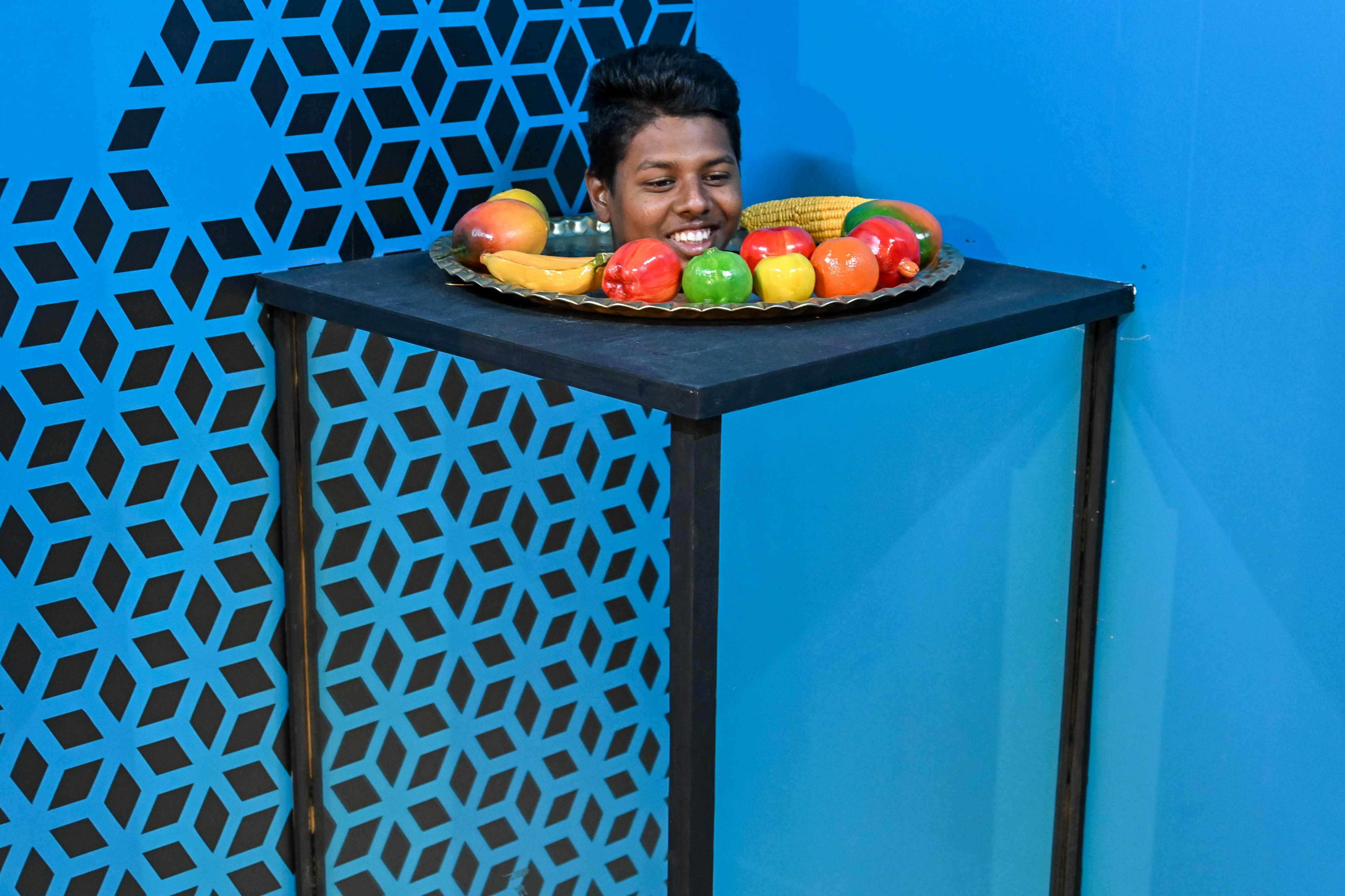 The gallery features 40 interactive exhibits including digital displays and hands-on setups on topics such as optical illusions. 