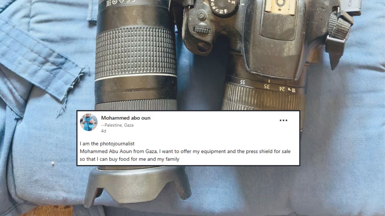To survive Gaza a photojournalist parts with his most prized possession— camera
