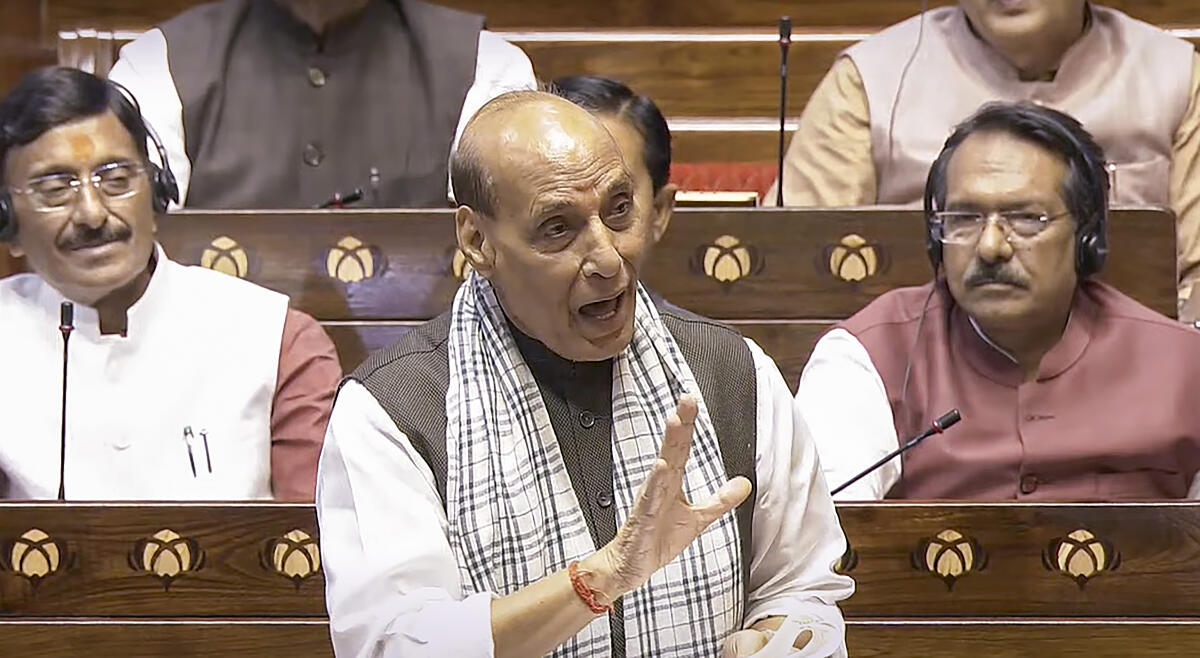 Three terrorists who carried out Pahalgam attack killed: Rajnath Singh in Rajya Sabha