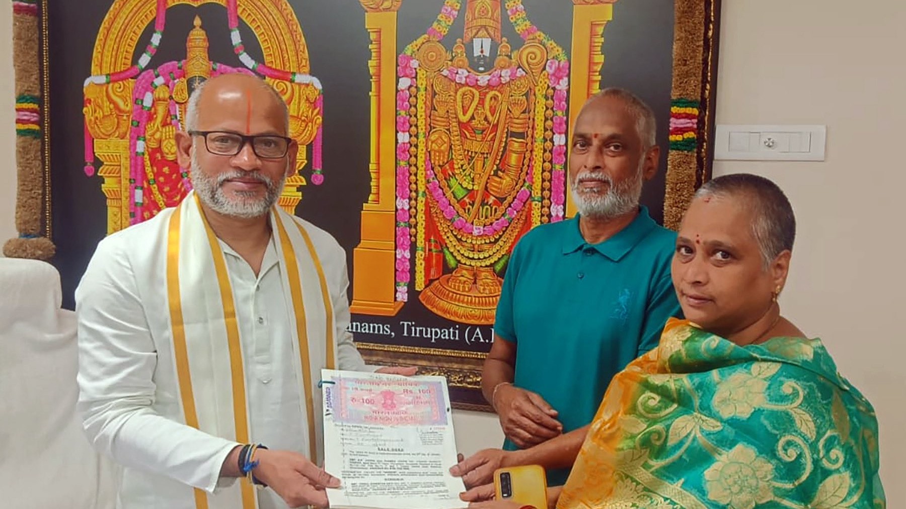 Childless couple from Hyderabad donates house to Tirupati temple