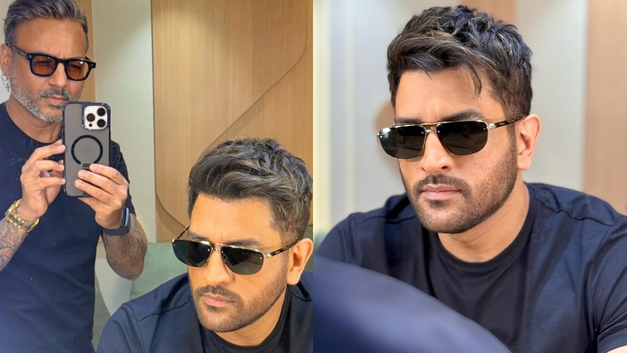 MS Dhoni sports a spunky new hairdo; pics go viral