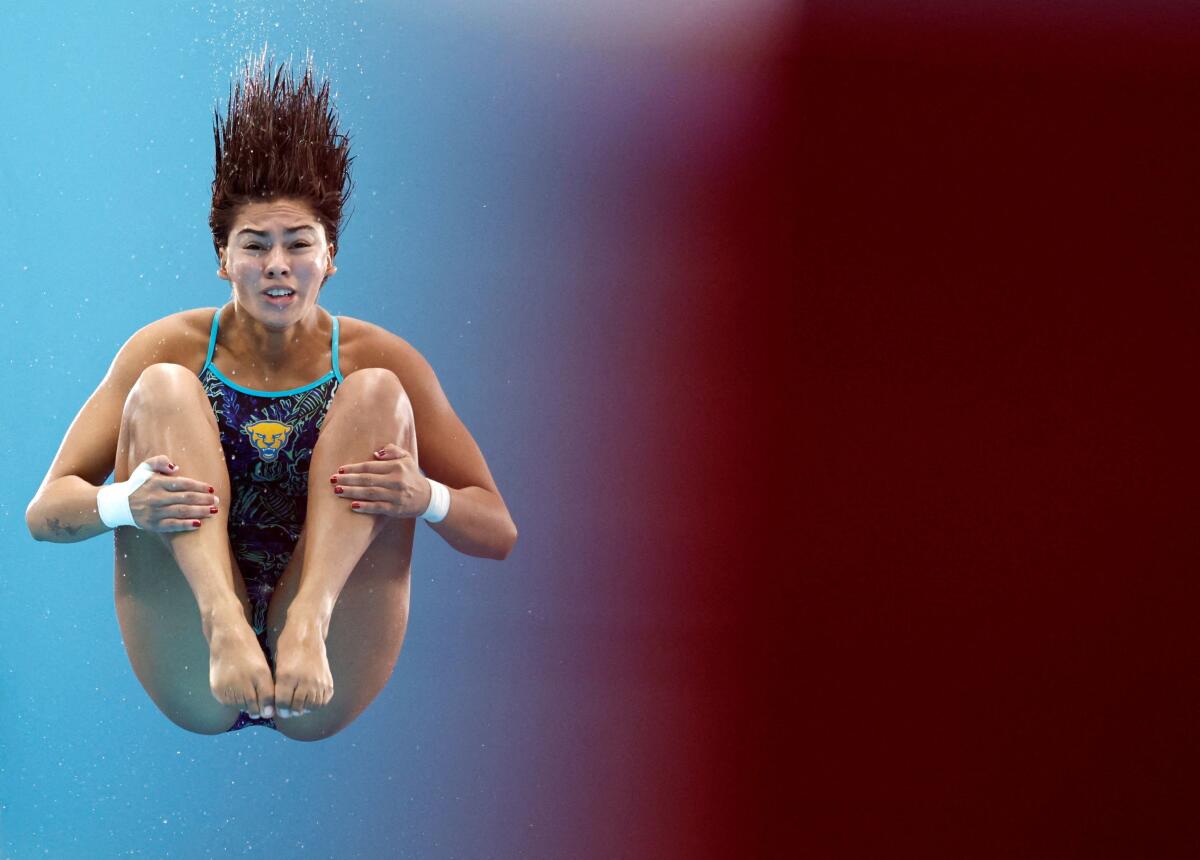 Diving - World Aquatics Championships - Women 10m Platform - OCBC Aquatic Centre, Singapore - July 30, 2025 Colombia's Mariana Osorio in action during the preliminaries