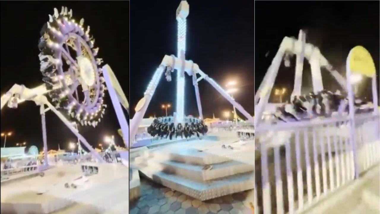 Saudi amusement park ride breaks in half mid-air, terrifying video goes viral