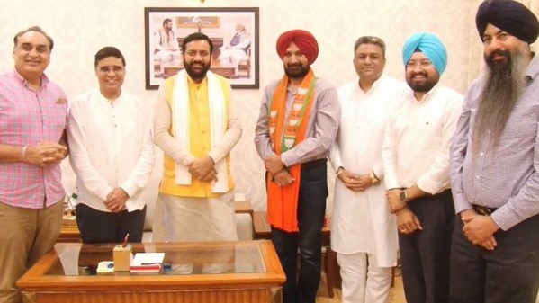 Former SAD leader, realtor Ranjit Gill joins BJP; CM Nayab Saini welcomes him