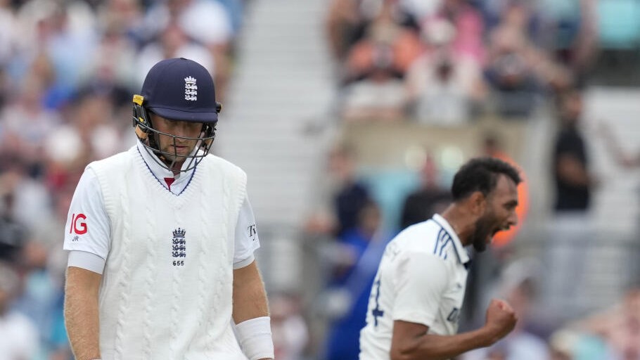 Bad light interrupts play as England need 35 more with Root gone
