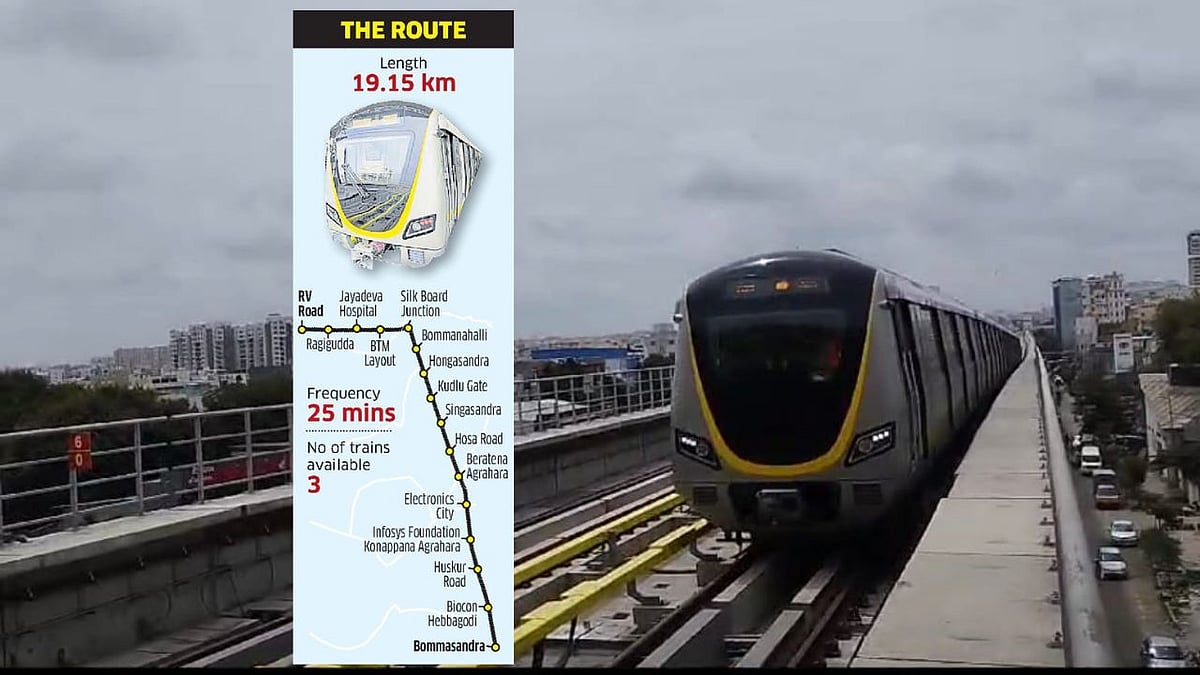 Namma Metro Yellow Line: Züge fahren von 5 Uhr morgens bis 23 Uhr abends ...