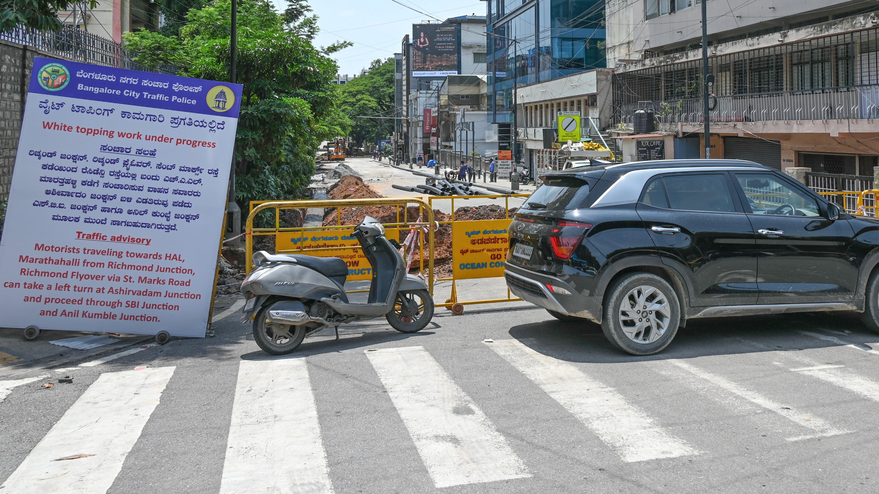 Bengaluru Traffic Police issues advisory amidst white-topping work between Panathur and Balagere 