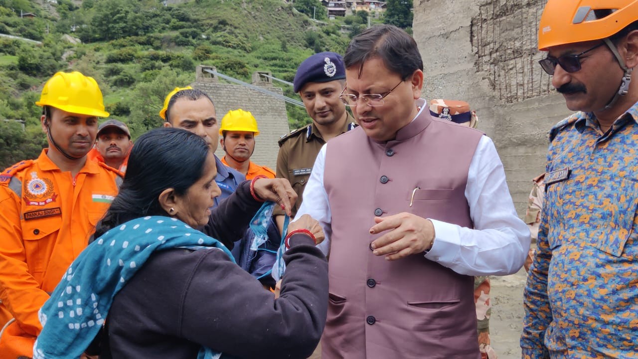 Uttarakhand CM Dhami moved after rescued woman pilgrim tore saree's pallu to tie rakhi on him