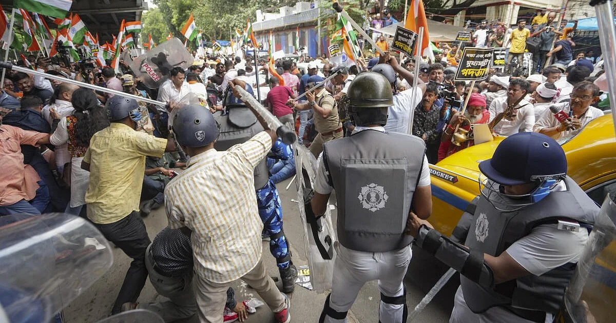 RG Kar Protest Clashes: Victim’s Mother Injured, BJP Demands Mamata’s Resignation