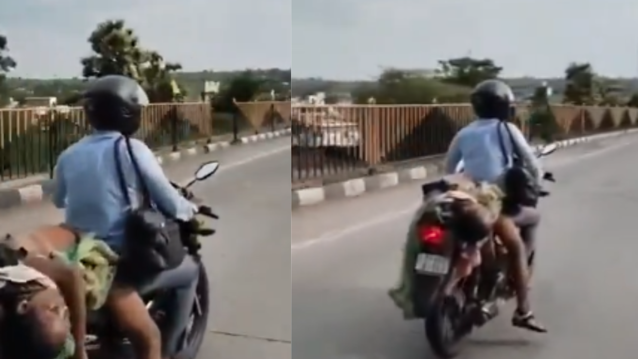 Man ties wife's body to motorcycle after fatal accident in Maharashtra's Nagpur; heartbreaking video goes viral