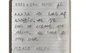 Five-year-old girl's letter to PM Narendra Modi highlighting Bengaluru's traffic woes goes viral