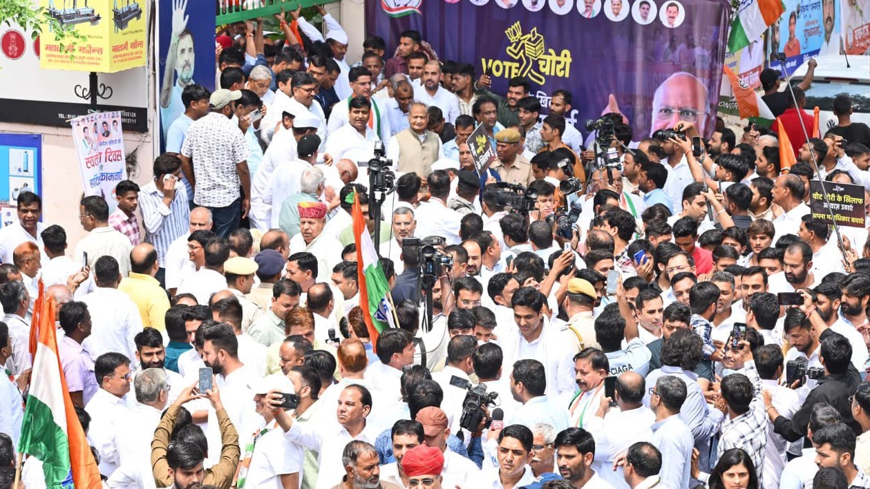 'Vote chor, gaddi chhod': Congress stages protest in Jaipur against alleged discrepancies in voter list