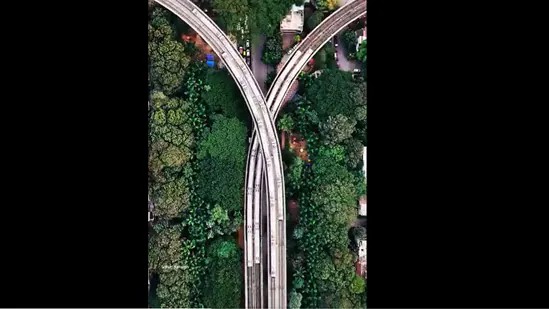 Namma Metro's Yellow-Green crossover drone shot sets tongues wagging