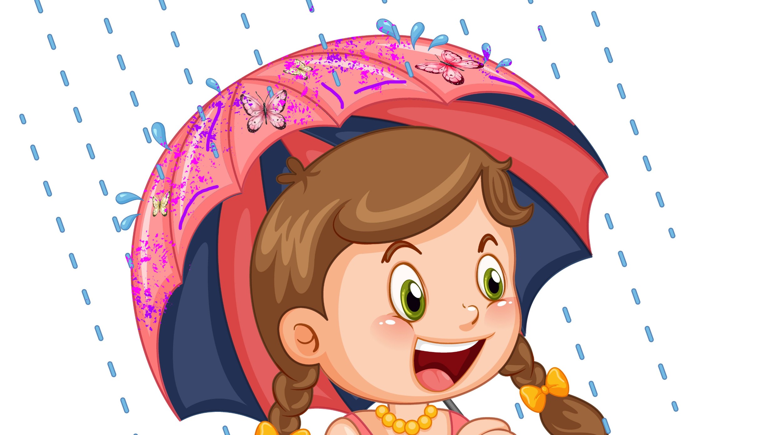 Bella’s pink umbrella