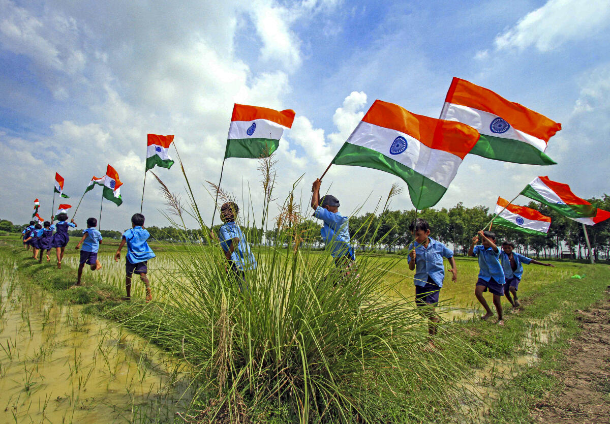 Children on I-Day eve in Nagpur