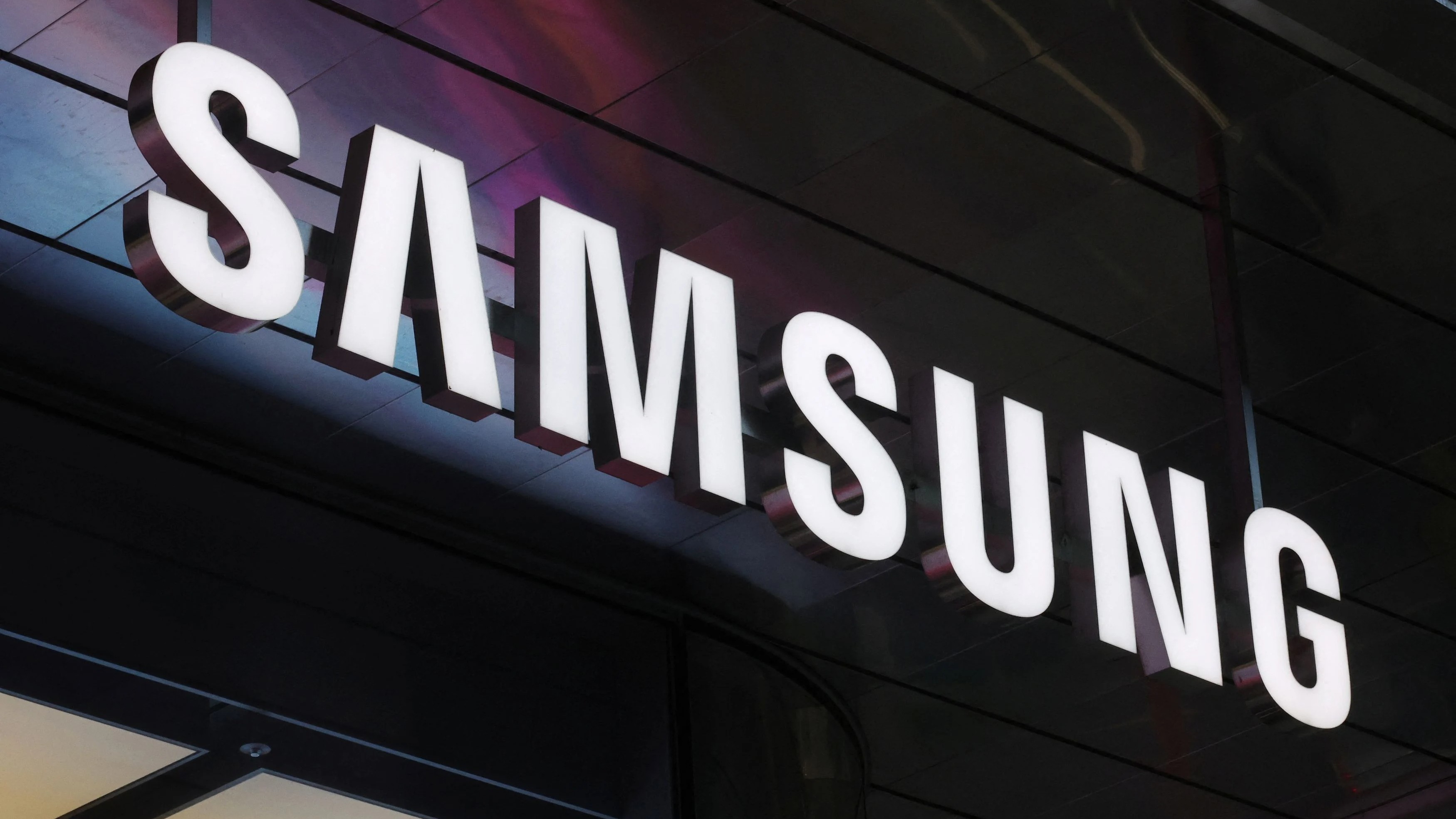 The logo of Samsung.